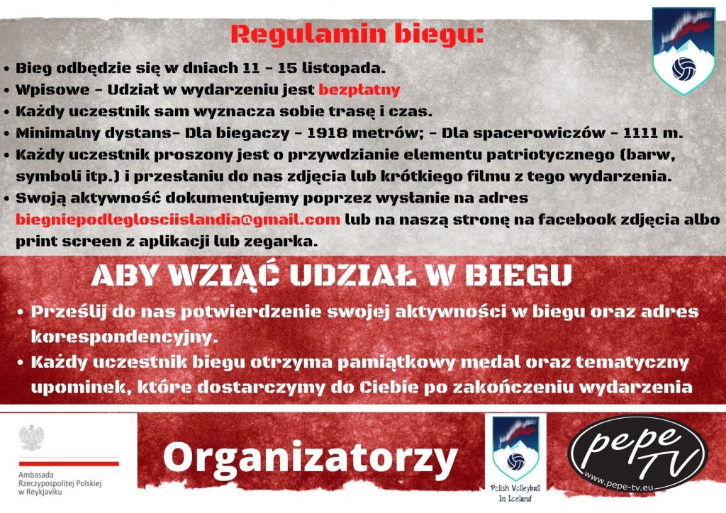 ZAPROSZENIE – III BIEG NIEPODLEGŁOŚCI